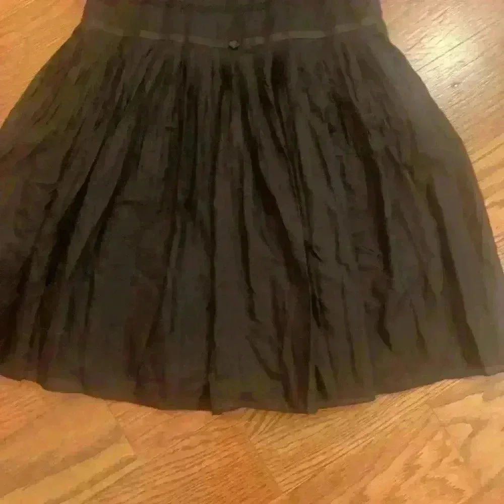 White House Black Market NWT Black Pleated Tiered Party Dress size 6